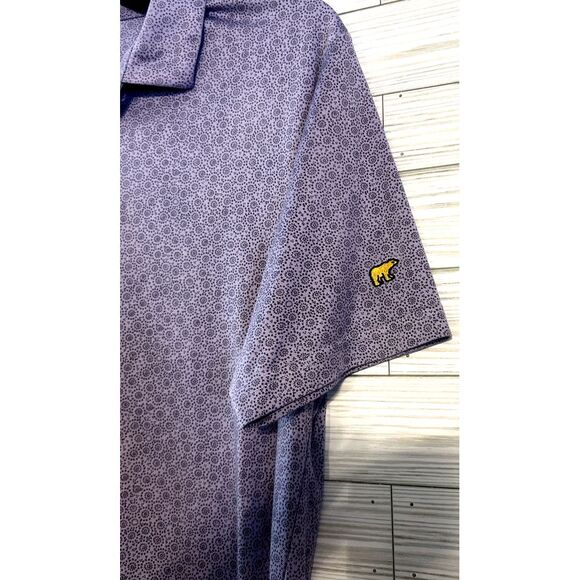 Jack Nicklaus Polo Golf Shirt Mens Small Lavender Purple Medallion Print AOP - Picture 3 of 8